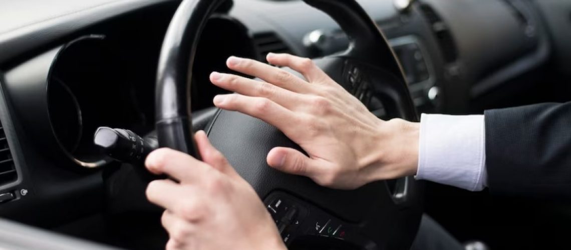 man honking